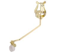 Healeved Pince à Lyre pour Cor d'harmonie en Métal Doré Accessoires pour Instruments à Vent Compact Réduisant la Fatigue du Cou pour Défilés en Fanfare et Répétitions en Intérieur