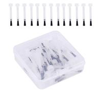 Healeved Pinceaux Jetables pour Vernis à Ongles Gel - Lot 50 Pièces - Petit Pinceau Plat et Rond de Rechange - Applicateur Liquide Précis pour Manucure Professionnelle et Usage Salon