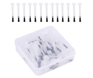 Healeved Pinceaux Jetables pour Vernis à Ongles Gel - Lot 50 Pièces - Petit Pinceau Plat et Rond de Rechange - Applicateur Liquide Précis pour Manucure Professionnelle et Usage Salon