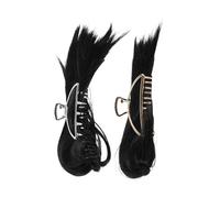 Healeved Pinces à Cheveux Chignon Décoiffé 2 Pièces, Accessoires Coiffure Femme, Chignons à Pince Noir et Métal Doré Argenté, Clips Arrière pour Coiffure Sophistiquée, Usage