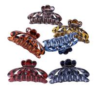 Healeved Pinces à Cheveux Faciles à Porter Lot de 6 Panthère en Résine et Adaptées à Différents Styles de Coiffure pour Femmes pour Fêtes et Voyages