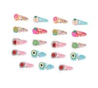 Healeved Pinces à Cheveux Garçon et Filles 19 Pcs Fruits Colorés Transparents Sables Mouvants Accessoires Coiffure Fille Usage Quotidien