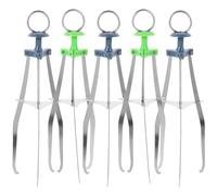 Healeved Pinces Anti-brûlure Accessoires Cuisine Portables et Résistants en Acier Inoxydable et Plastique Manipulation Sûre Lot de 5 Couleur Aléatoire pour Bols Chauds