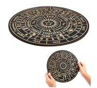 Healeved Planche Radiesthésie Bois avec Lettres et Mois Accessoire Élégant pour Pendule Décoration Spirituelle Polyvalente