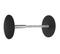 Healeved Plaque de Recouvrement Cache-Trou de Poignée de Porte en Acier Inoxydable Noir 50 MM, Cache-Trou de Pêne Dormant pour Porte D’Entrée en Bois, Kit de Réparation Anti-Effraction