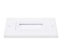 Healeved Plaque Murale à Brosse 1 Poste Blanche Gestion de Câbles Murale pour Passage de Câble Cache pour Home Cinéma et Bureau Panneau Mural Facile à Nettoyer