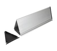 Healeved Plaque Nominative de Bureau en Aluminium, Panneau de Porte Nom, Blanc Personnalisable, Alliage D'aluminium Argenté, pour Écrire des Messages, Décoration de Fête, Adultes