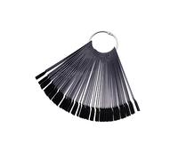 Healeved Plaques De Couleur Des Ongles 50 Pièces Bâtonnets De En Plastique Roue De Des Ongles Conseils De Pratique Pour Nail Art Outils Pour Salon Et Maison Jantes Noires Et Transparentes