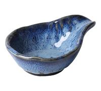 Healeved Plat Apéritif en Céramique Bleu 60ml pour Sauces et Moutarde, Style Nordique, Pratique à Transporter, pour Restaurant et Hôtel Réutilisable