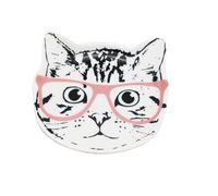 Healeved Plateau à Bijoux Céramique Plat De Rangement Présentation Forme De Chat Assiette Décorative Bijoux Coiffeuse Accessoire