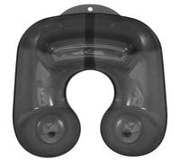 Healeved Plateau Cervical de Salon Noir pour Coloration Capillaire et Permanente, Bac à Eau Réutilisable Bord Lisse, Coussin Appui-tête Polyvalent pour Coiffure et Soins des Cheveux,