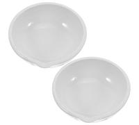 Healeved Plateaux de laboratoire en céramique 2pcs blanc résistant haute température pour expériences à domicile avec réactifs chimiques facile à nettoyer