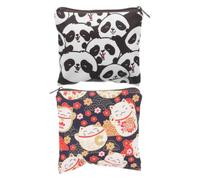Healeved Pochette pour serviettes hygiéniques, sac menstruel pour adolescente, 2 pièces, légère, imperméable, rangement multifonction pour serviettes hygiéniques réutilisables, pour école