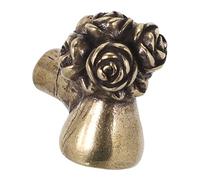 Healeved Poignée de Meuble en Laiton à Motif Bouquet de Roses Vintage, Poignées de Tiroir pour Commode et Placard, Solide et Élégante Maison Salle de Bain