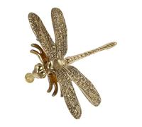 Healeved Poignée Décorative en Cuivre sans Finition Brillante, Bouton Libellule Trou, Accessoire pour Tiroir et Placard, Adapté pour Armoires et Meubles Cuisine, Style Rustique Moderne,