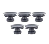 Healeved Poignées de Bol Sonore Caoutchouc Noir 5 Pièces Ventouse, Protection Anti-rayures, pour Bols Chantants, pour Amis Pratiquant le Bouddhisme
