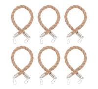 Healeved Poignées en Corde de Chanvre pour Mason Jar, Lot de 6, Facilitent le Transport des Bocaux Lourds Confort et Style Vintage pour Rangement la Cuisine et Décoration Maison