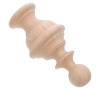 Healeved Pommeau en Bois Massif Sculpté la Main, Finition Sphérique, Support Décoratif Polyvalent pour Tringles à Rideaux et Drapeaux, pour Décoration Murale et Bricolage