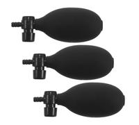Healeved Pompe à Air Manuelle 3 Pièces pour Tensiomètre, Accessoires de Remplacement avec Valve en Pvc Noire, Pompe de Pression Compacte pour Usage et Soins Infirmiers