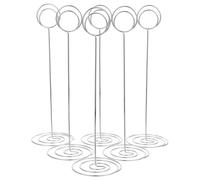 Healeved Porte-Carte en Métal Rond Créatif 220mm pour Numéro de Table Mariage, Lot de 12 Clips Supports pour Cartes de Place et Marque-Place Élégants