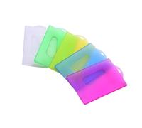 Healeved Porte-ci Plastique Couleur Bonbon Lot de 20 avec Ouverture Pouce et Trou Suspendu pour Cartes de Crédit et Badges Nominatif Usage Bureau ou École Couleur Couleur Aléatoire