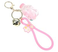Healeved Porte-Clés Lapin Liquide Kawaii Breloque Pendentif Lapin Flottant Décoration Suspendue pour Paquet à Dos Accessoire Original et Mignon pour Femme Présent Artisanal Unique