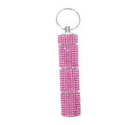 Healeved Porte-clés Pilulier Élégant avec Boîte à Pilules Compacte Métal Compartiments Organisateur Portable pour Vitamines et pour Voyage et à Main