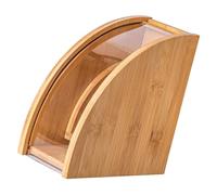 Healeved Porte-filtre à Café en Bois Grosse Capacité et Finition Polie, Support Papier Filtre à Café Élégant D'éventail pour Organisation Pratique Cuisine