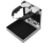 Healeved Porte-Gobelet Pliable en Acier Inoxydable Petit Format 1 Pièce Vis Support Tasse Réglable pour Bateau Camping-Car Voiture et Yacht Accessoire Anti-Déversement et Gain de