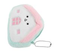 Healeved Porte- Mignon en Peluche Pochette à Portable Design Maison Créatif Rangement pour Écouteurs et Câbles Femmes Accessoire Pratique et