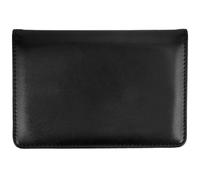 Healeved Porte-permis en Cuir PU Noir Design Simple, Protège Passeport Facile à Nettoyer, pour Voyageurs, Grosse Capacité Multi-Cartes pour Documents Essentiels