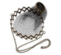 Healeved Porte Rétro Acier Inoxydable avec Couvercle à Vis Sac à Vintage Maille pour et Usage Boîte à Ancienne Compacte et