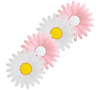 Healeved Porte-savons à Drainage Automatique Forme Fleur Lot de 4 en Silicone Pratique et Créatif, Support Savonnette Moderne pour Salle de Bain ou Toilettes