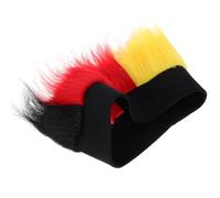 Healeved Postiche de Supporter de Football Allemand aux Couleurs Bleu Blanc Rouge, Postiche Synthétique Légère et Aérée, Accessoire Patriote pour Événements Sportifs et Fêtes, Taille