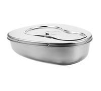 Healeved Pot de Chambre Adulte en Acier Inoxydable avec Couvercle, Grosse Capacité, Polyvalent et Pratique pour Personnes Âgées à Domicile Établissement de Soins