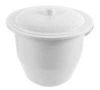 Healeved Pot de Chambre Portable Unisexe en Plastique avec Couvercle Hermétique Dimensions 23X19X24 CM Urinoir Léger et Compact pour Usage Domestique Hôpital et Voyage