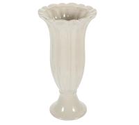 Healeved Pot de Fleurs pour Tombe en Céramique Blanche Grand Vase Commémoratif Résistant aux Intempéries Contenant Floral Décoratif pour Cimetières Fournitures Funéraires Polyvalentes