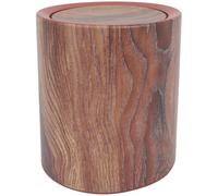 Healeved Poubelle à Pédale Imitation Bois de Taille Moyenne avec Couvercle Basculant Plastique Facile à Nettoyer pour Salle de Bain la Cuisine et Chambre Conteneur à Ordures Pratique