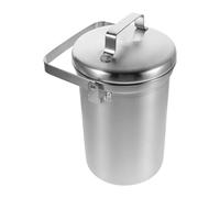 Healeved Poubelle Compost Cuisine INOX avec Couvercle Bac à Compost Compact et Étanche pour Déchets Alimentaires Seau Métallique pour Résidus de Cuisine sur Plan de Travail