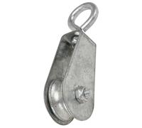 Healeved Poulie de Câble en Acier 80kg Roulement Silencieux et Anneau Détachable pour Corde à Linge et Palans Usage Polyvalent Occasions Multiples