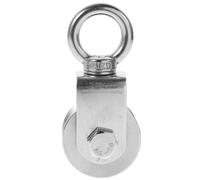 Healeved Poulie Simple en Acier Inoxydable 201, Roue Pivotante 360°, Poulie de Traction pour Câble, Système de Poulies à Corde, Fixation Résistante, Usage Industriel et Domestique, Haute