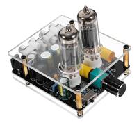 Healeved Préampli à Lampes en PCB et ABS pour Tourne-Disque, Préamplificateur Phono Léger pour Systèmes Home Cinéma DIY et Décoration Moderne, Tube Électronique en Verre