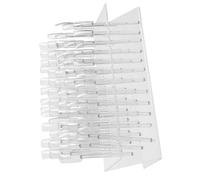 Healeved Présentoir à Vernis à Ongles Z Petit Format 64 Emplacements en Plastique Solide Transparent, Organiseur Compact pour Nail Art Professionnel à Domicile et Salon, Panneau Affichage