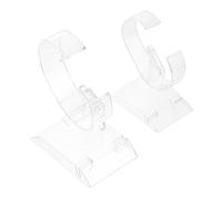 Healeved Présentoir De Montres Acrylique Transparent Et Base De Support De Montre Cristal, Organiseur Pour Bracelets Et Bijoux, Lot De 2, Grand Et Petit, Pour Vitrine, Maison Et Bureau