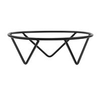 Healeved Présentoir Métallique pour Ballons Multisports 15x5 Cm, Support Filaire Noir pour Basket, Football, Rugby - Socle Stable Antidérapant pour Affichage Domestique et Bureau,