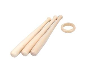 Healeved Présentoir Support Mural Professionnel pour Batte de Baseball Mini en Bois Beige, Base de Soutien Stable pour Musée ou Magasin