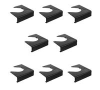 Healeved Protections D’Angle pour Table de Billard 8 Pcs en Chrome Noir Coins de Remplacement Robustes Compatibles Billard Américain et Snooker Plaques D’Équerre Résistantes pour