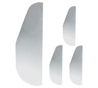 Healeved Protections de Rétroviseurs Latéraux en Alliage D’aluminium 2 Paires, Pare-pluie Étanche Argenté 17,8 X 6 Cm, Housses Anti-pluie pour Rétroviseurs Extérieurs de Voiture,