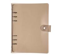 Healeved Protège-Bloc-Notes A5 Imperméable en PVC Noir Couverture Rigide 6 Anneaux Protège Journal Intime et Fournitures de Bureau Étui Résistant à L'Usure pour Usage Scolaire et