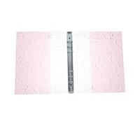 Healeved Protège Cahier A5 6 Anneaux en Pp et Métal, Couverture Moderne Résistante aux Rayures pour Organisation Pratique de Documents et Notes, Couleur Rose